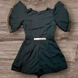 LOV POSH - READY FOR SUMMER BLACK ROMPER - SIZE SM